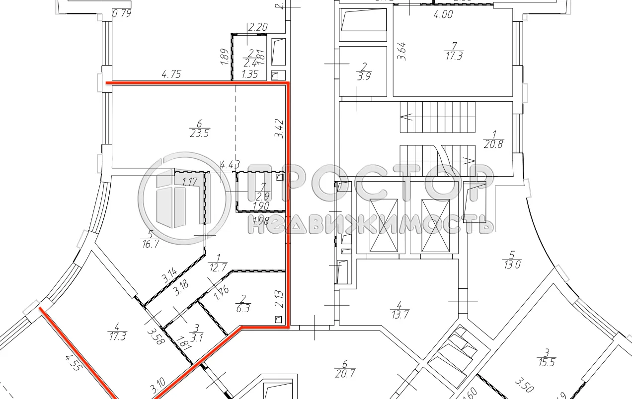 3-комнатная квартира, 82.5 м² - фото 13