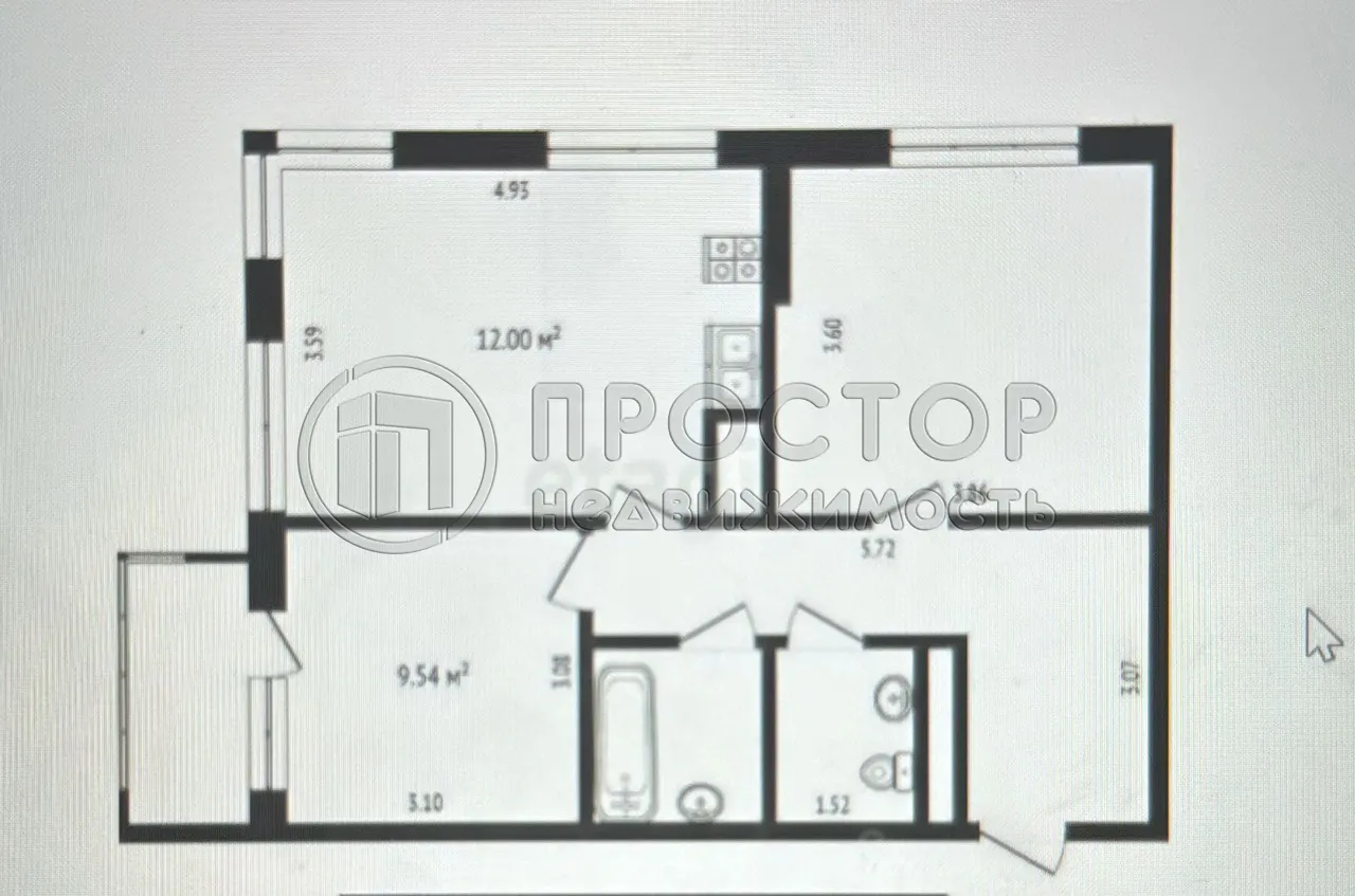 2-комнатная квартира, 60 м² - фото 11