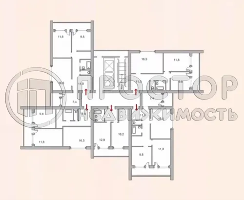 3-комнатная квартира, 58 м² - фото 23