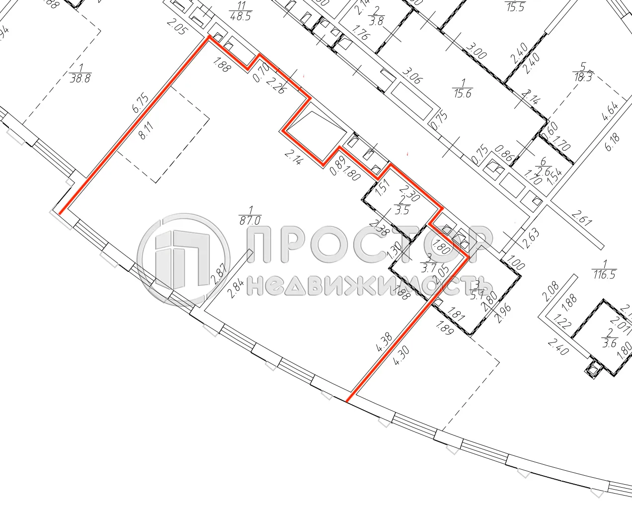 3-комнатная квартира, 95 м² - фото 21