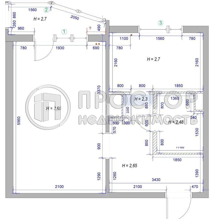 1-комнатная квартира, 37 м² - фото 6