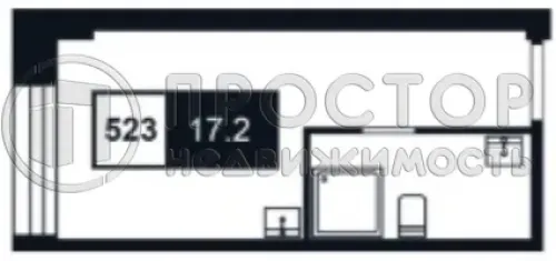 Студия, 34.4 м² - фото 14