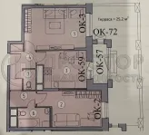 2-комнатная квартира, 56 м² - фото 25