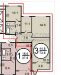 3-комнатная квартира, 73.9 м² - фото 13