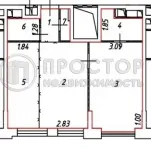 1-комнатная квартира, 49.8 м² - фото 23