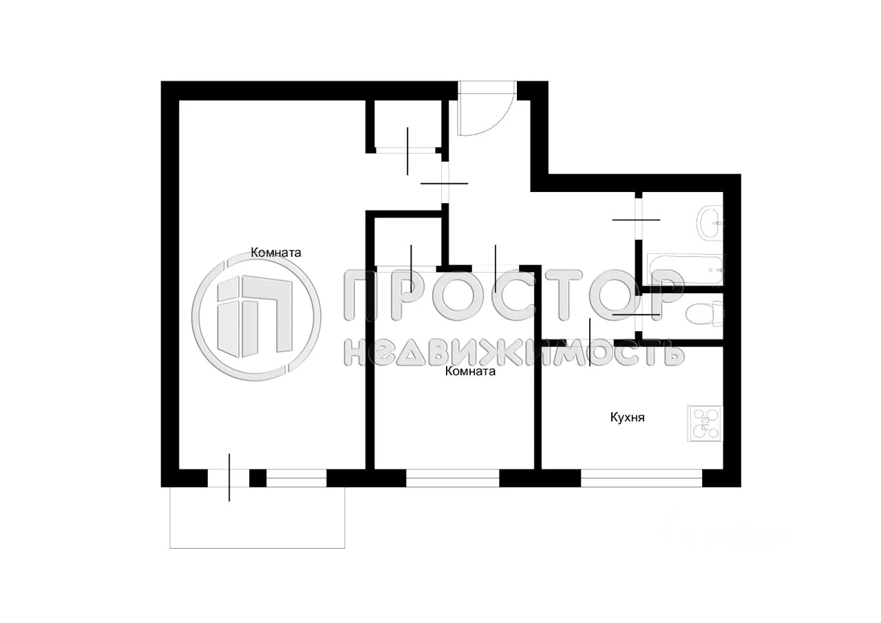 2-комнатная квартира, 45 м² - фото 8