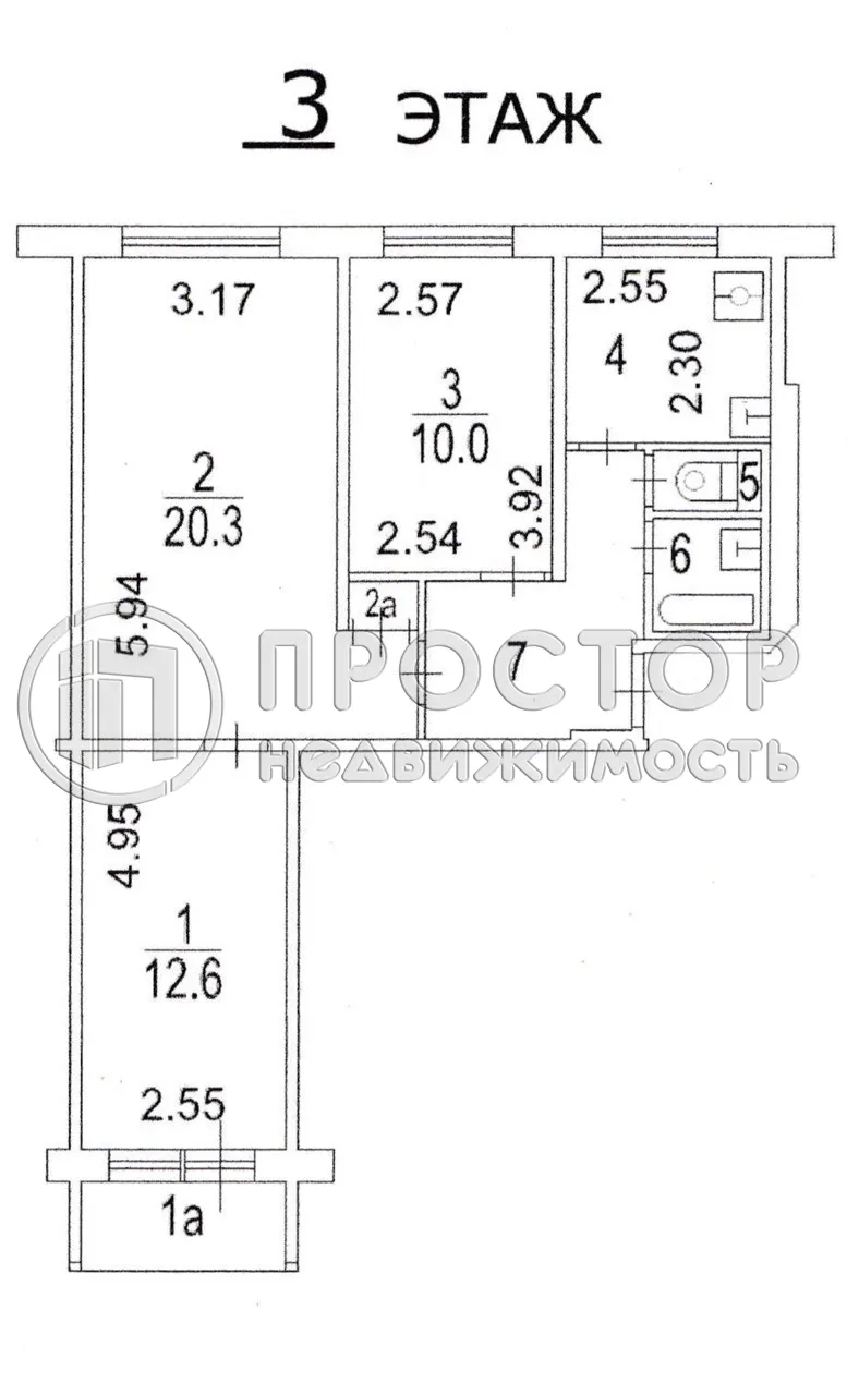 3-комнатная квартира, 61 м² - фото 8