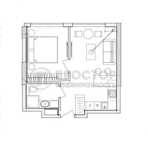 2-комнатная квартира, 37 м² - фото 29