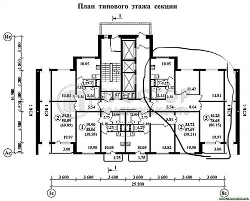 3-комнатная квартира, 76.8 м² - фото 21