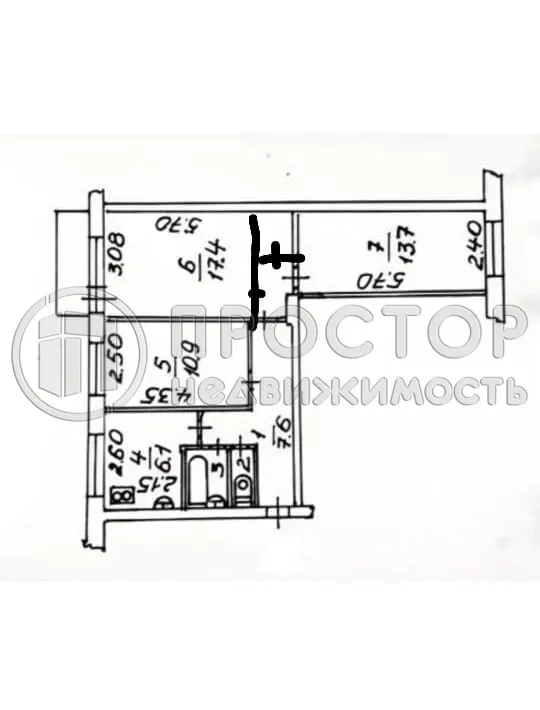 3-комнатная квартира, 58 м² - фото 12
