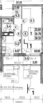 1-комнатная квартира, 35.8 м² - фото 21