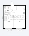 1-комнатная квартира, 35.5 м² - фото 39