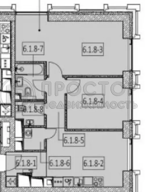 3-комнатная квартира, 63.4 м² - фото 12