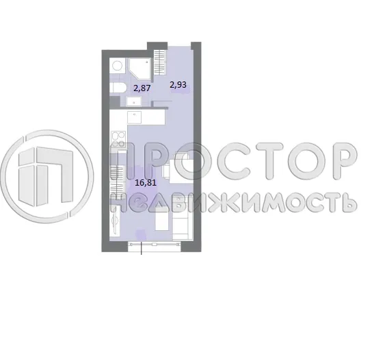 Студия, 22.61 м² - фото 8