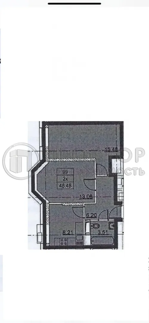 2-комнатная квартира, 46.3 м² - фото 27