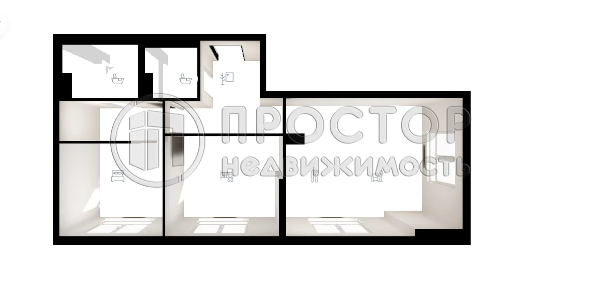 2-комнатная квартира, 61 м² - фото 2