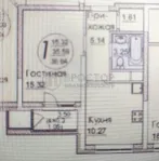 1-комнатная квартира, 39 м² - фото 29
