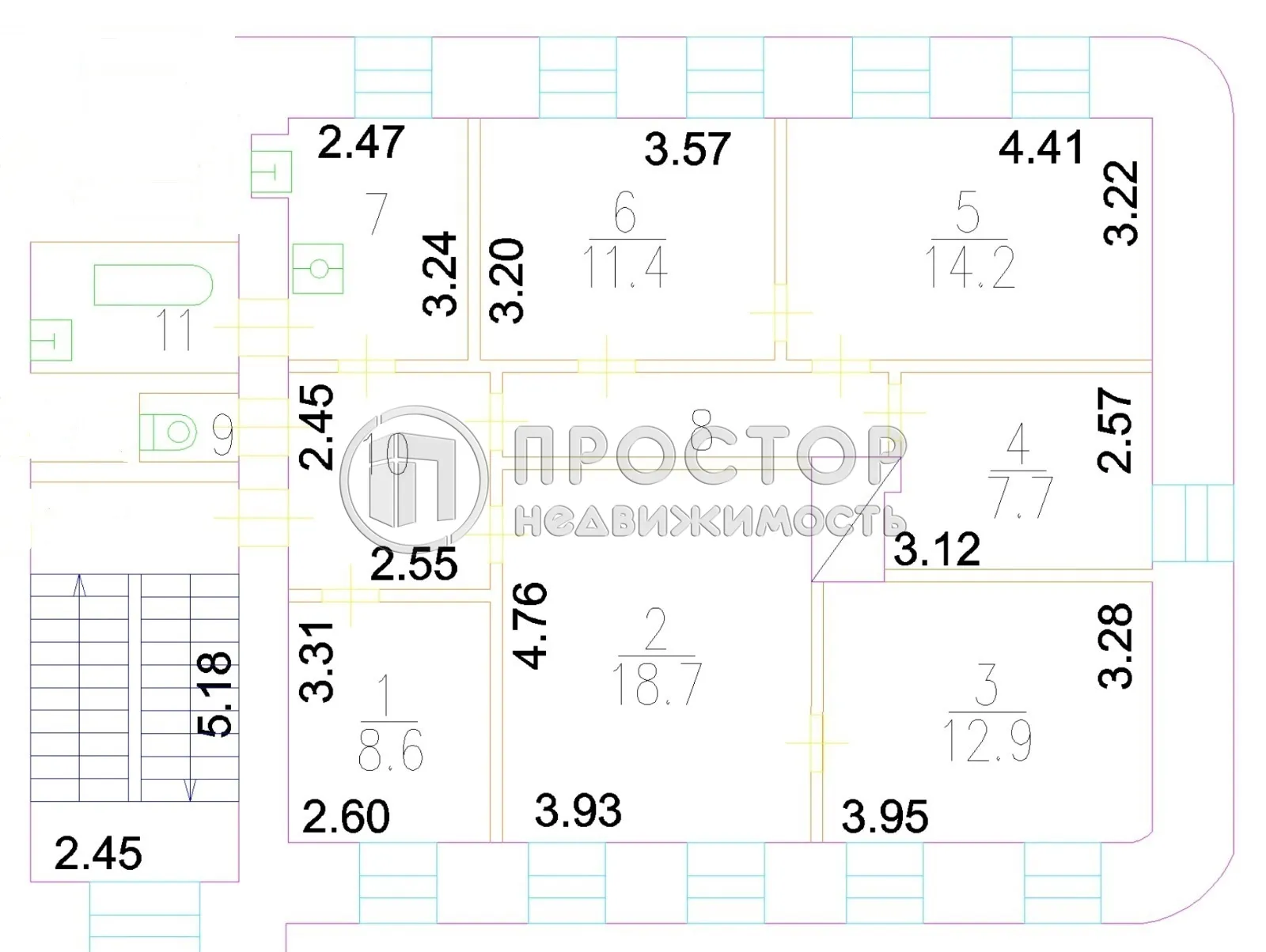 6-комнатная квартира, 97.7 м² - фото 3