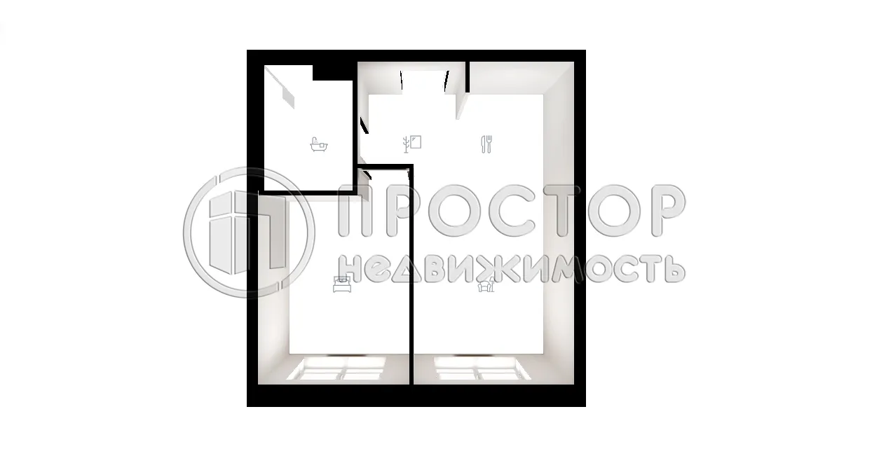 1-комнатная квартира, 36.1 м² - фото 2