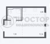 Студия, 27.2 м² - фото 6