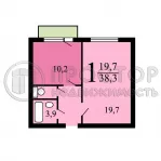 1-комнатная квартира, 38.2 м² - фото 41