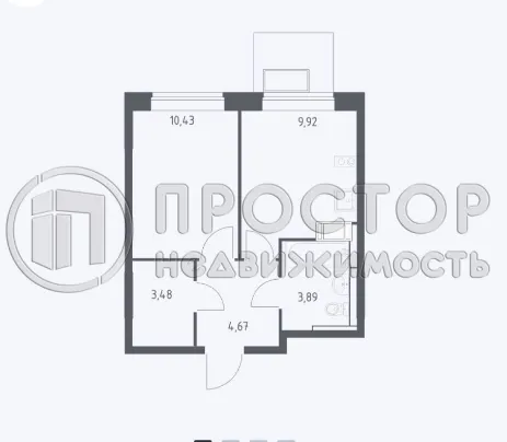 1-комнатная квартира, 32.39 м² - фото 9