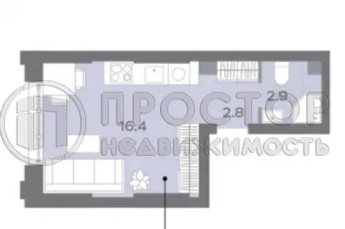 Студия, 22.4 м² - фото 5