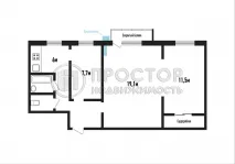 3-комнатная квартира, 55.7 м² - фото 29