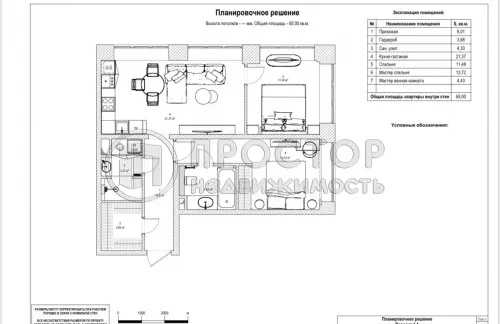 3-комнатная квартира, 65 м² - фото 25
