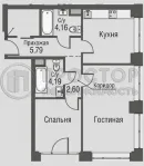 3-комнатная квартира, 65 м² - фото 52