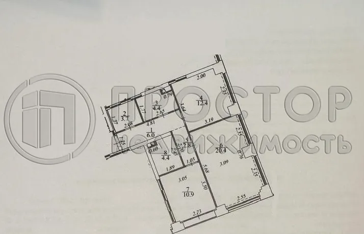 3-комнатная квартира, 65 м² - фото 27