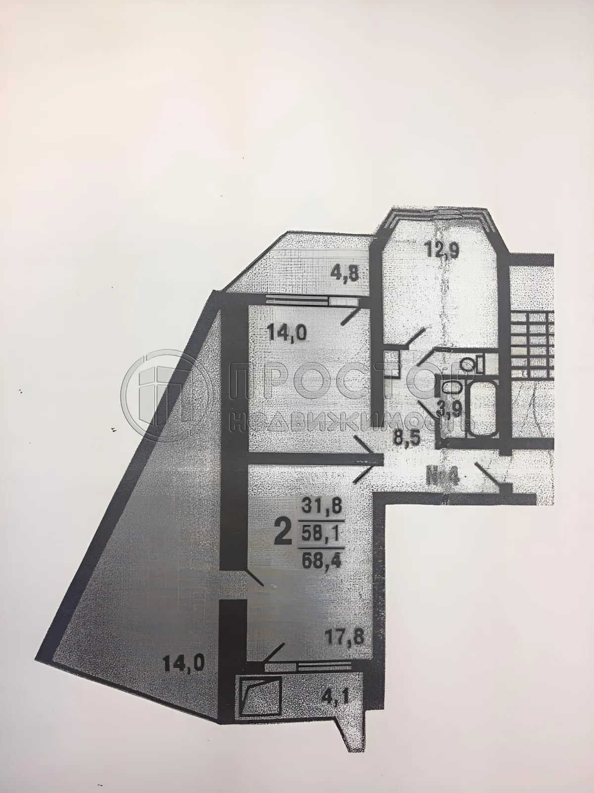 2-комнатная квартира, 68.4 м² - фото 27