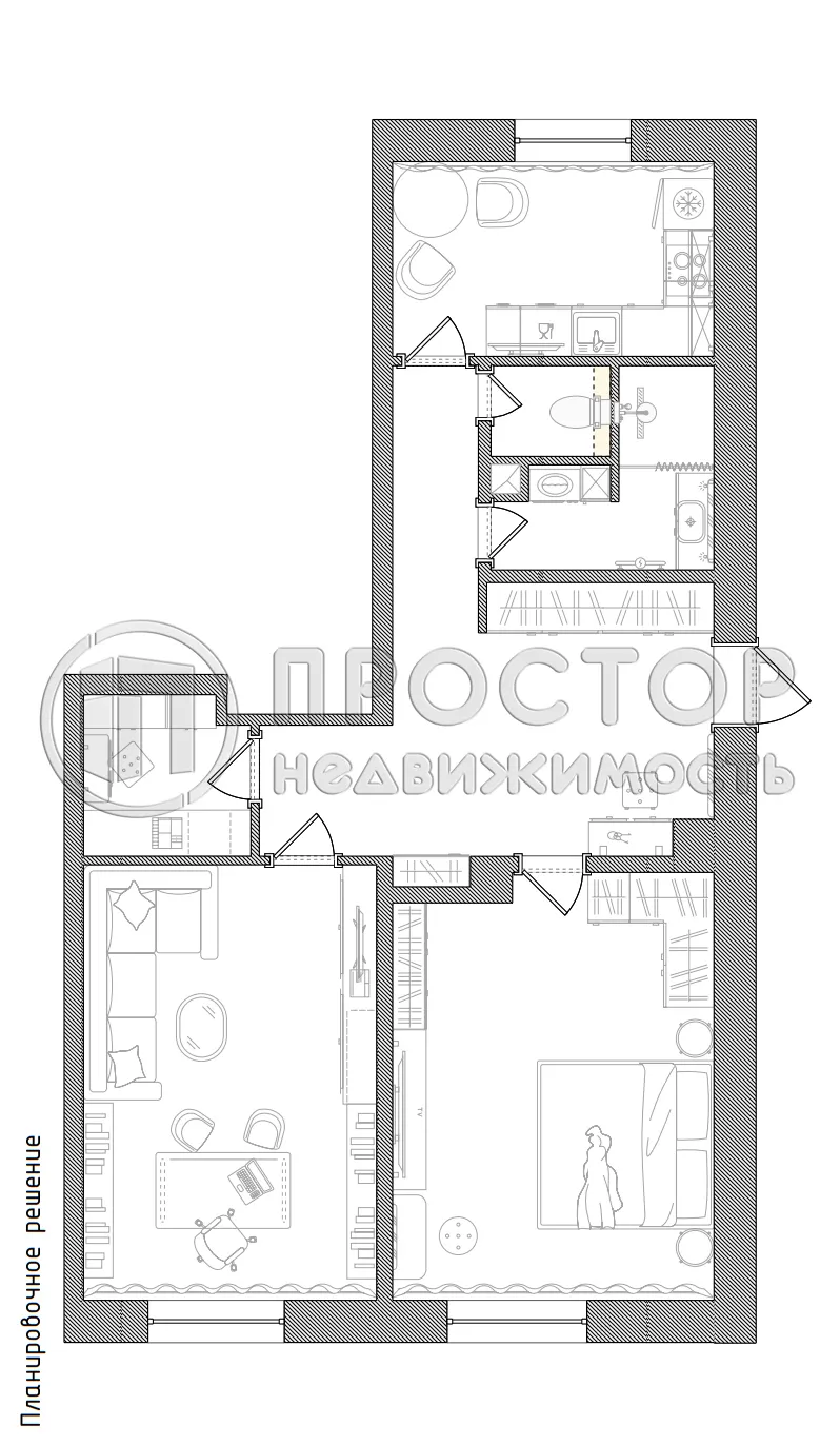 2-комнатная квартира, 75 м² - фото 10