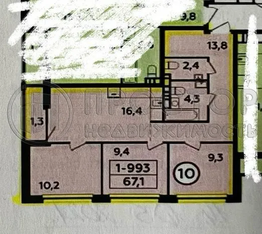 3-комнатная квартира, 67.1 м² - фото 10
