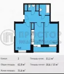 2-комнатная квартира, 62.9 м² - фото 11