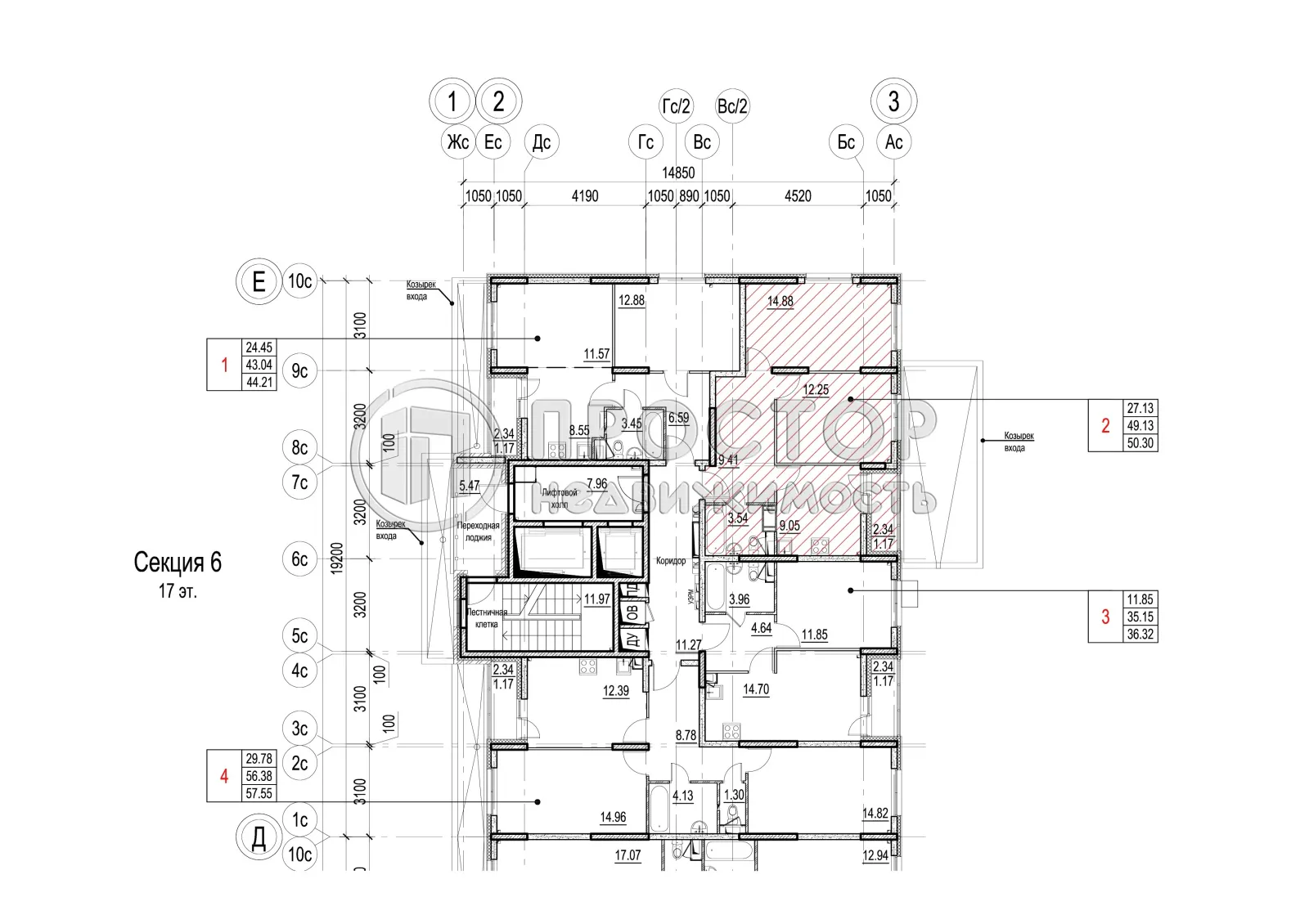 2-комнатная квартира, 49.1 м² - фото 17