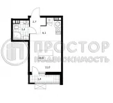 Студия, 24.6 м² - фото 15