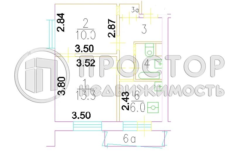2-комнатная квартира, 40 м² - фото 14