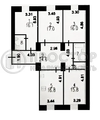 4-комнатная квартира, 116 м² - фото 27