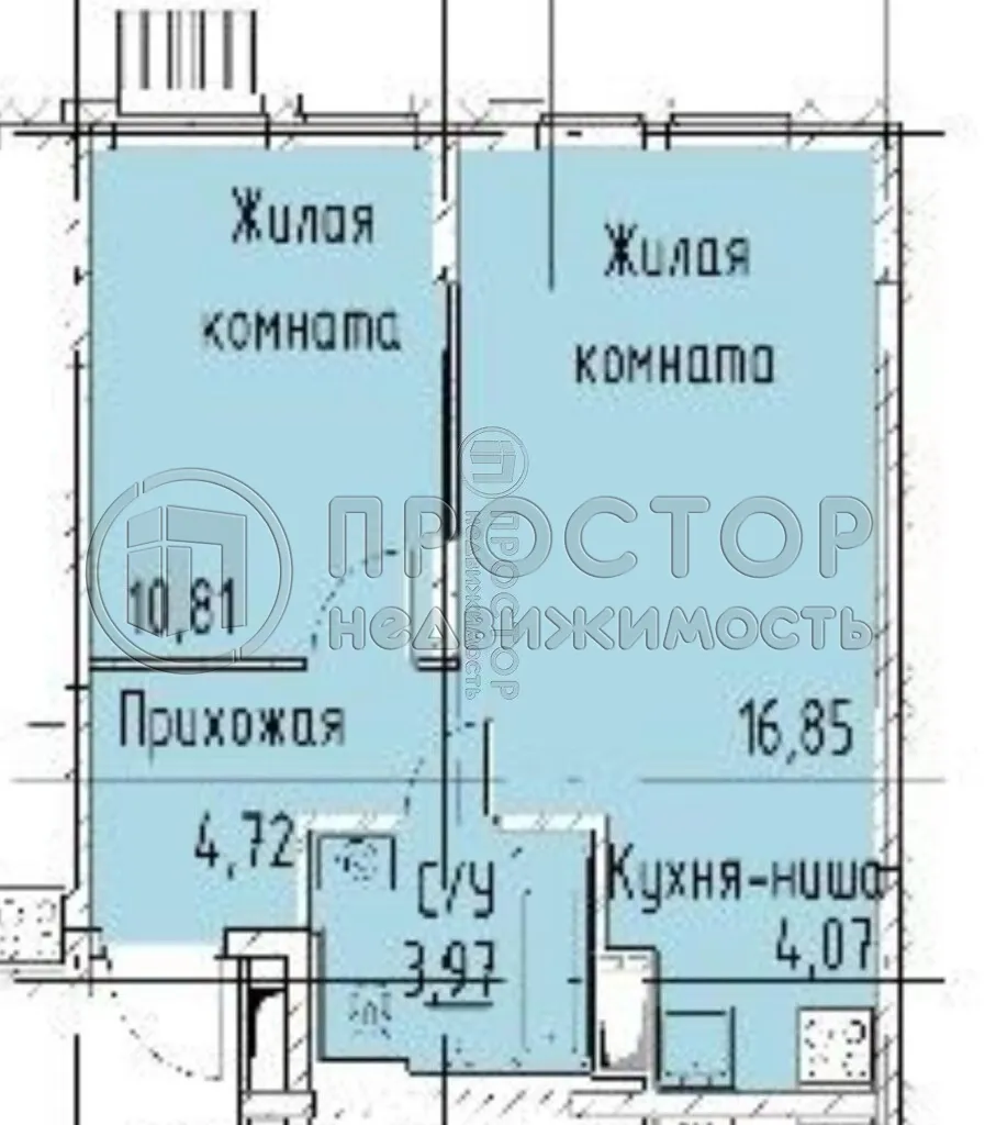 2-комнатная квартира, 40.42 м² - фото 9