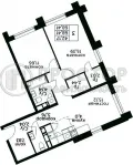 2-комнатная квартира, 68.41 м² - фото 11