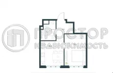 1-комнатная квартира, 33.8 м² - фото 31