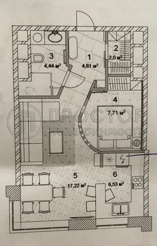 2-комнатная квартира, 40 м² - фото 16