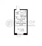 Студия, 21.8 м² - фото 15