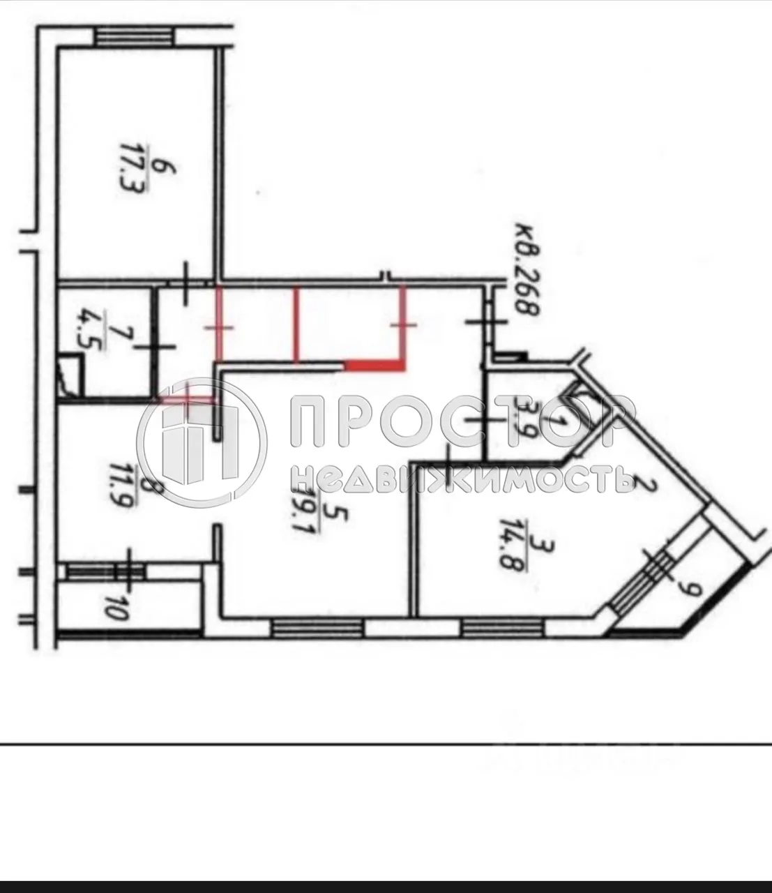 3-комнатная квартира, 94.5 м² - фото 30