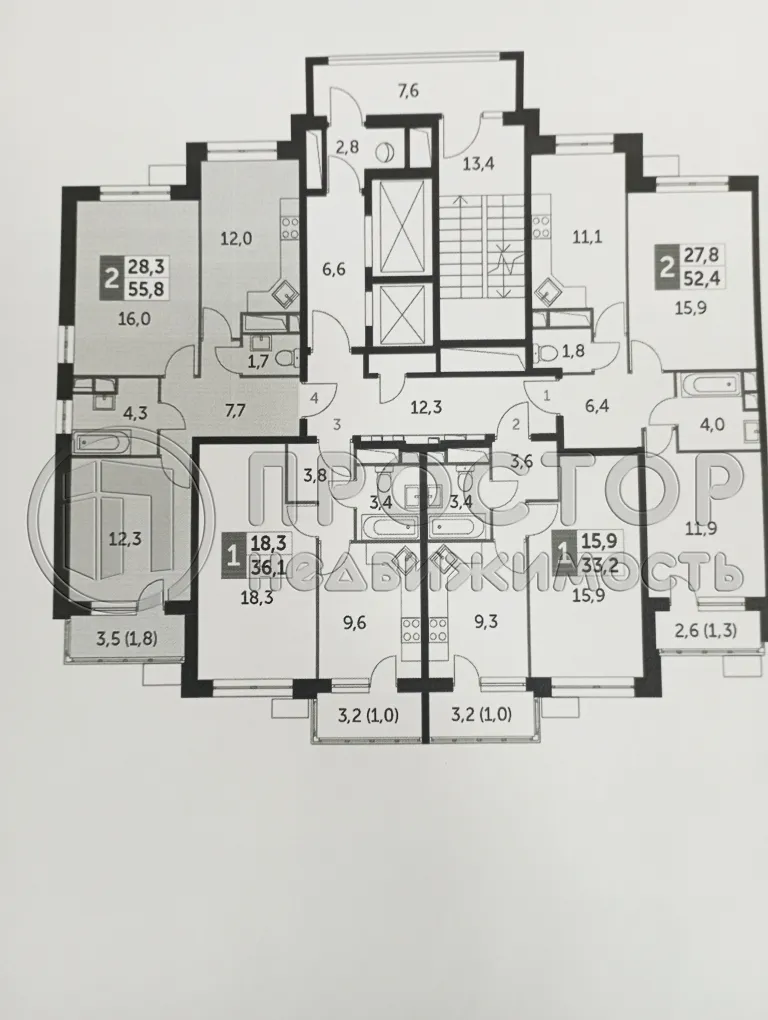 2-комнатная квартира, 55.8 м² - фото 25