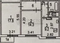 2-комнатная квартира, 54.3 м² - фото 53