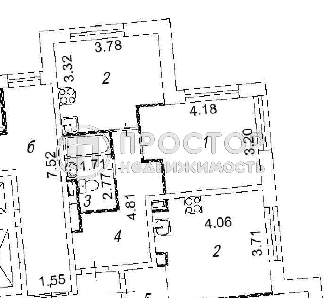 1-комнатная квартира, 37.2 м² - фото 29