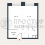 1-комнатная квартира, 39.7 м² - фото 9