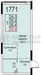 Студия, 35.4 м² - фото 17